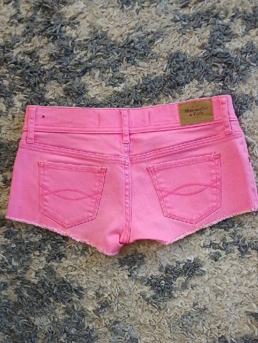 Abercrombie & Fitch Bright Pink Denim Cutoff Shorts - Picture 2 of 3